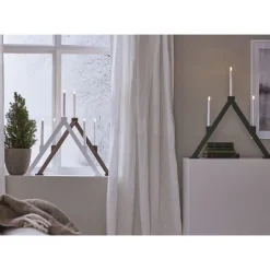 Kynttelikkö Star Trading Vika, 64cm, paristokäyttöinen, valkoinen