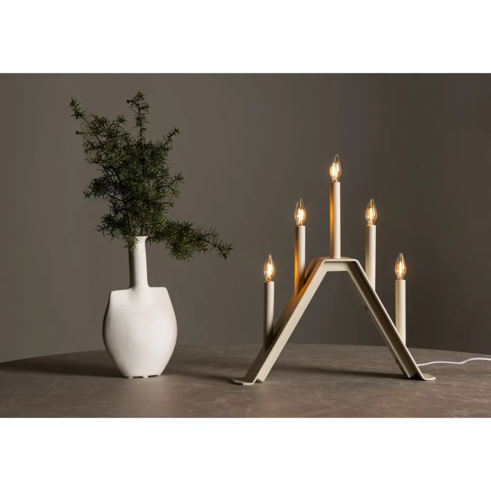 Kynttelikkö Venture Home Åre, 32cm, beige