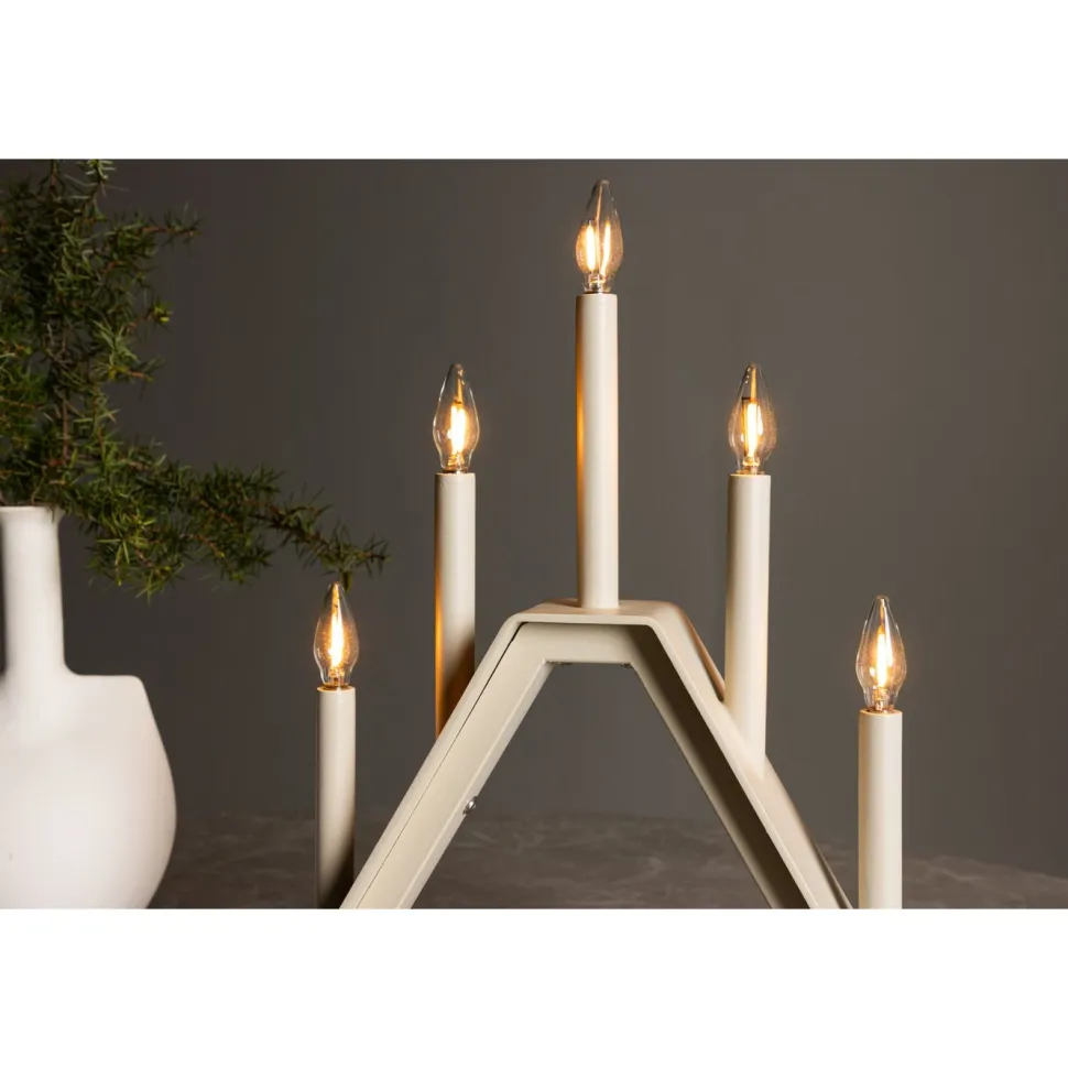 Kynttelikkö Venture Home Åre, 32cm, beige