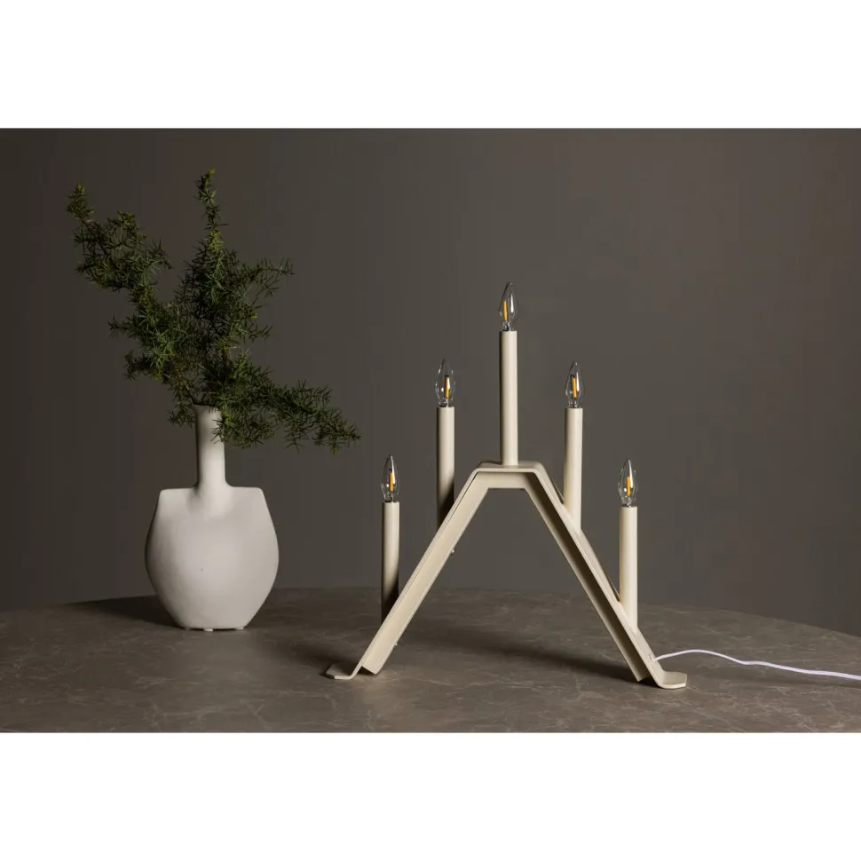 Kynttelikkö Venture Home Åre, 32cm, beige