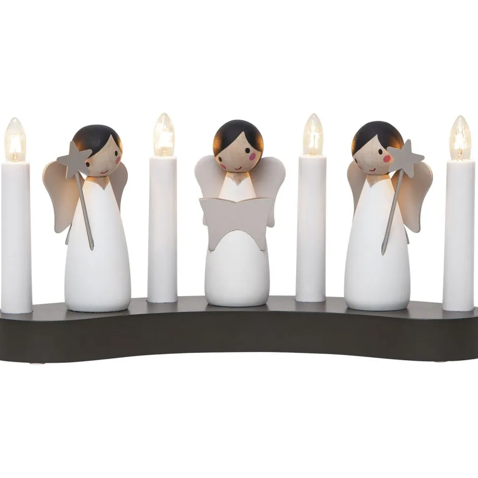 Kynttelikkö Star Trading Angel Choir, 31x8x15cm, valkoinen
