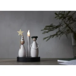 Kynttelikkö Star Trading Christmas Joy Lucia, 16x10x21cm, valkoinen