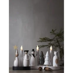 Kynttelikkö Star Trading Christmas Joy Lucia, 16x10x21cm, valkoinen