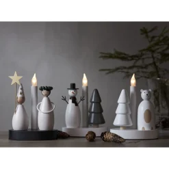 Kynttelikkö Star Trading Christmas Joy Lucia, 16x10x21cm, valkoinen