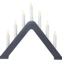 Kynttelikkö Star Trading Jarve, 7-osainen, 41cm, grafiitinharmaa