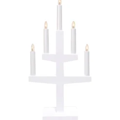Kynttelikkö Star Trading Trapp, 5-osainen, 46cm, valkoinen