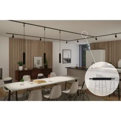 Kytkentä-/himmennysadapteri Paulmann URail Zigbee 3.0 240x21mm max. 50W mattakromi