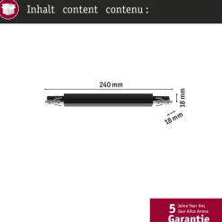 Kytkentä-/himmennysadapteri Paulmann URail Zigbee 3.0 240x21mm max. 50W mattakromi