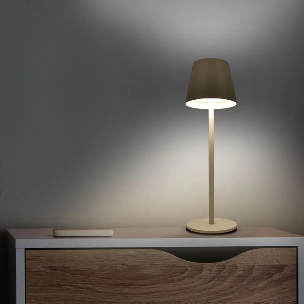 Ladattava LED-pöytävalaisin LED Energie Praha, 3CCT, himmennettävä