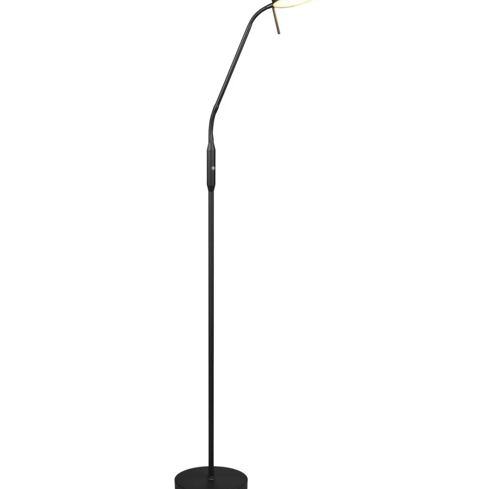 Ladattava LED-lattiavalaisin Trio Moreno musta