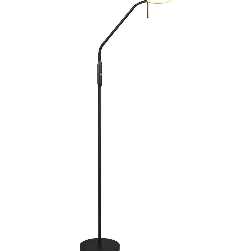 Ladattava LED-lattiavalaisin Trio Moreno musta