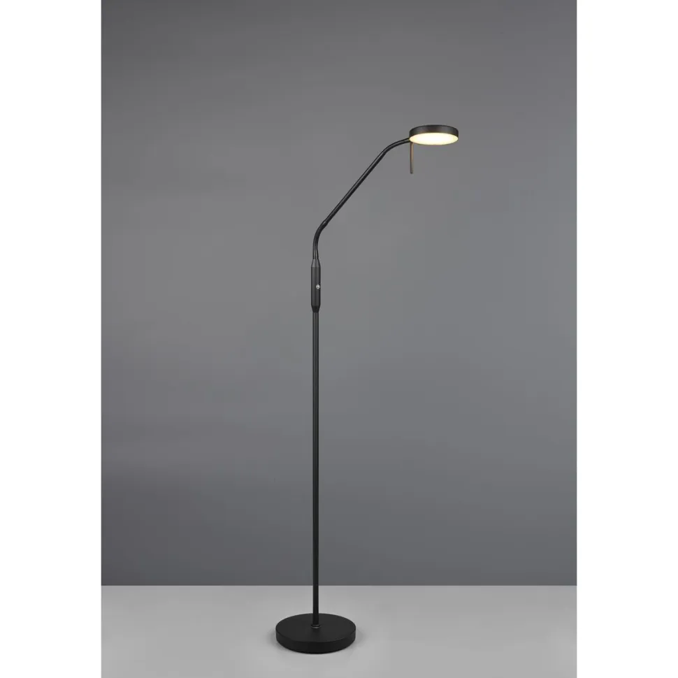 Ladattava LED-lattiavalaisin Trio Moreno musta