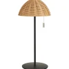 Ladattava LED-pöytävalaisin House Nordic Wigan, ulkokäyttöön, IP44, 3.7V, 1500mAh, ruskea