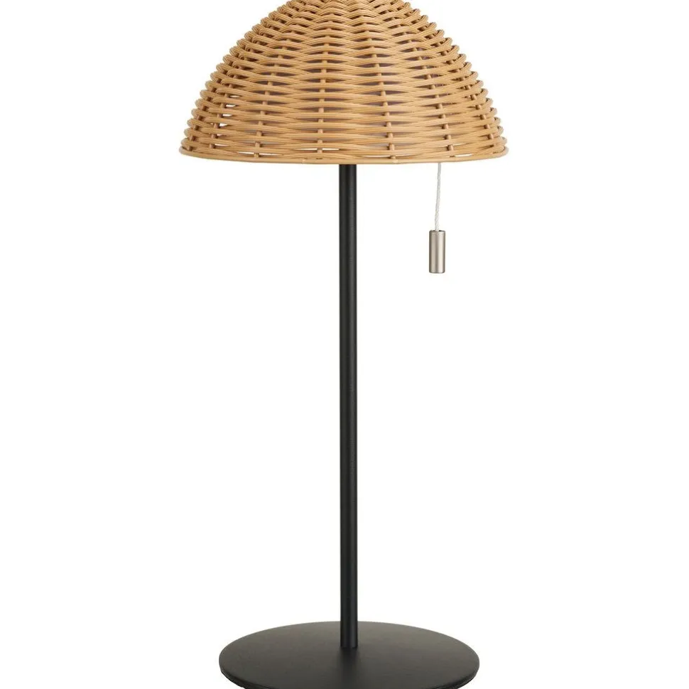 Ladattava LED-pöytävalaisin House Nordic Wigan, ulkokäyttöön, IP44, 3.7V, 1500mAh, ruskea