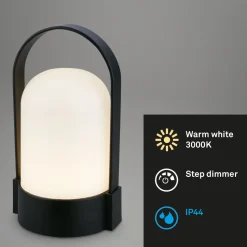 Ladattava pöytävalaisin Heat retkivalo LED himmentimellä 15.5cm musta