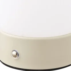 Ladattava pöytävalaisin House Nordic Ashford, ø9cm, IP20, 3.7V, 1200mAh, beige/valkoinen