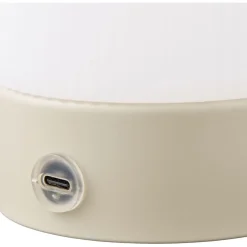 Ladattava pöytävalaisin House Nordic Ashford, ø9cm, IP20, 3.7V, 1200mAh, beige/valkoinen