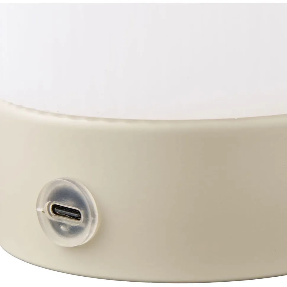 Ladattava pöytävalaisin House Nordic Ashford, ø9cm, IP20, 3.7V, 1200mAh, beige/valkoinen