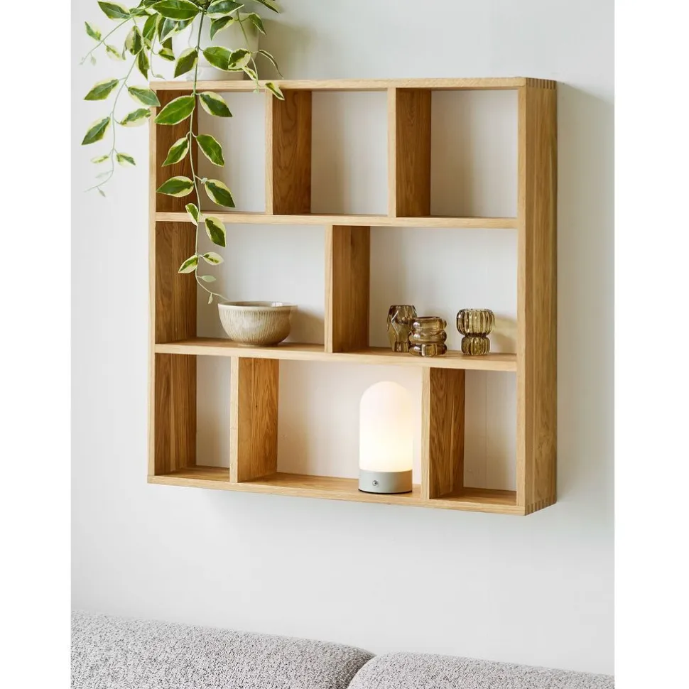 Ladattava pöytävalaisin House Nordic Ashford, ø9cm, IP20, 3.7V, 1200mAh, beige/valkoinen