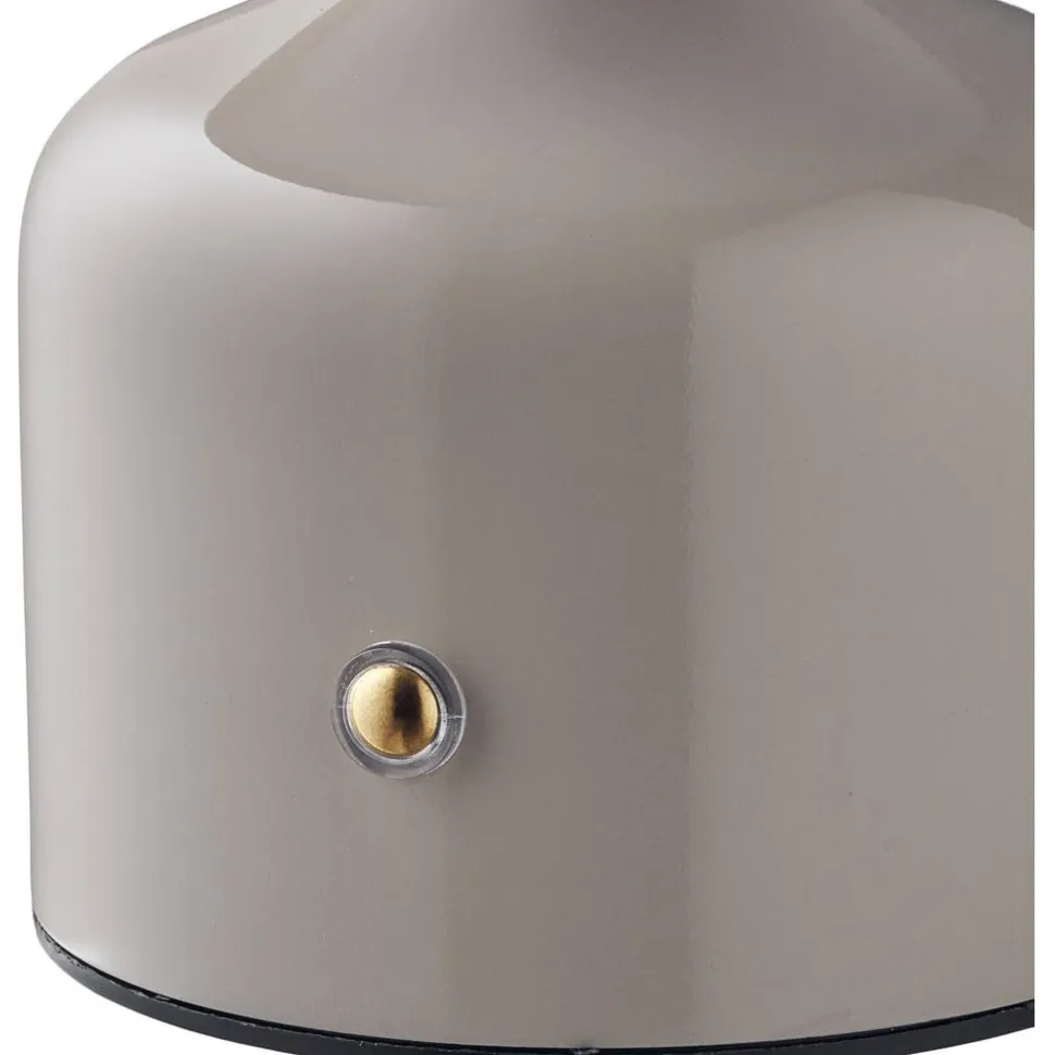 Ladattava pöytävalaisin House Nordic Aulla, ø10x13.5cm, IP20, LED, harmaa