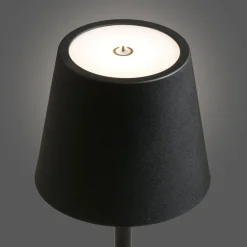 Ladattava pöytävalaisin House Nordic Bradford, ø10cm, IP20, 3.7V, 1800mAh, musta metalli