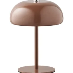 Ladattava pöytävalaisin House Nordic Margate, ø13cm, IP20, 3.7V, 1200mAh, ruskea