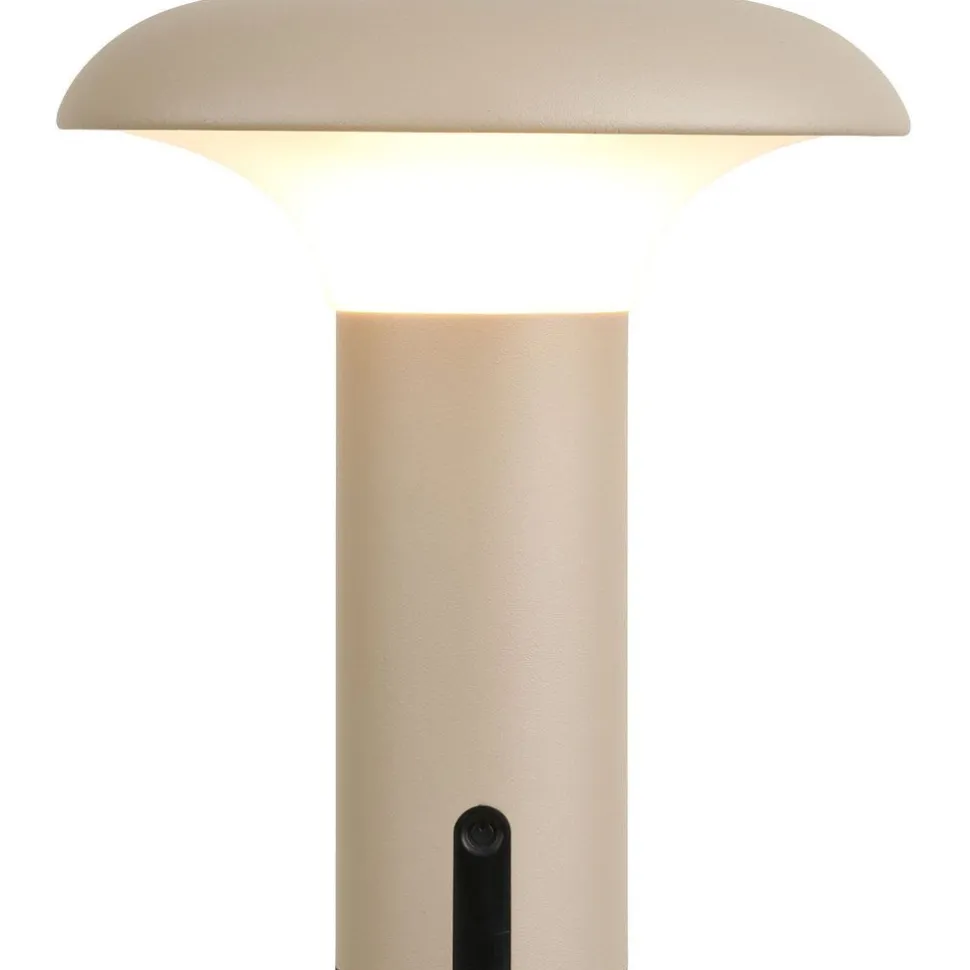 Ladattava pöytävalaisin House Nordic Ramsey, sisä- ja ulkokäyttöön, IP44, 3.7V, 1800mAh, beige
