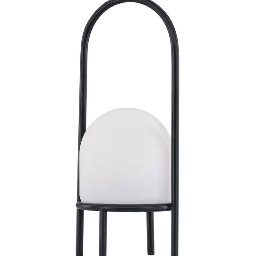 Ladattava pöytävalaisin Venture Home Colie, sisä- ja ulkokäyttöön, ø19x43cm, musta/valkoinen