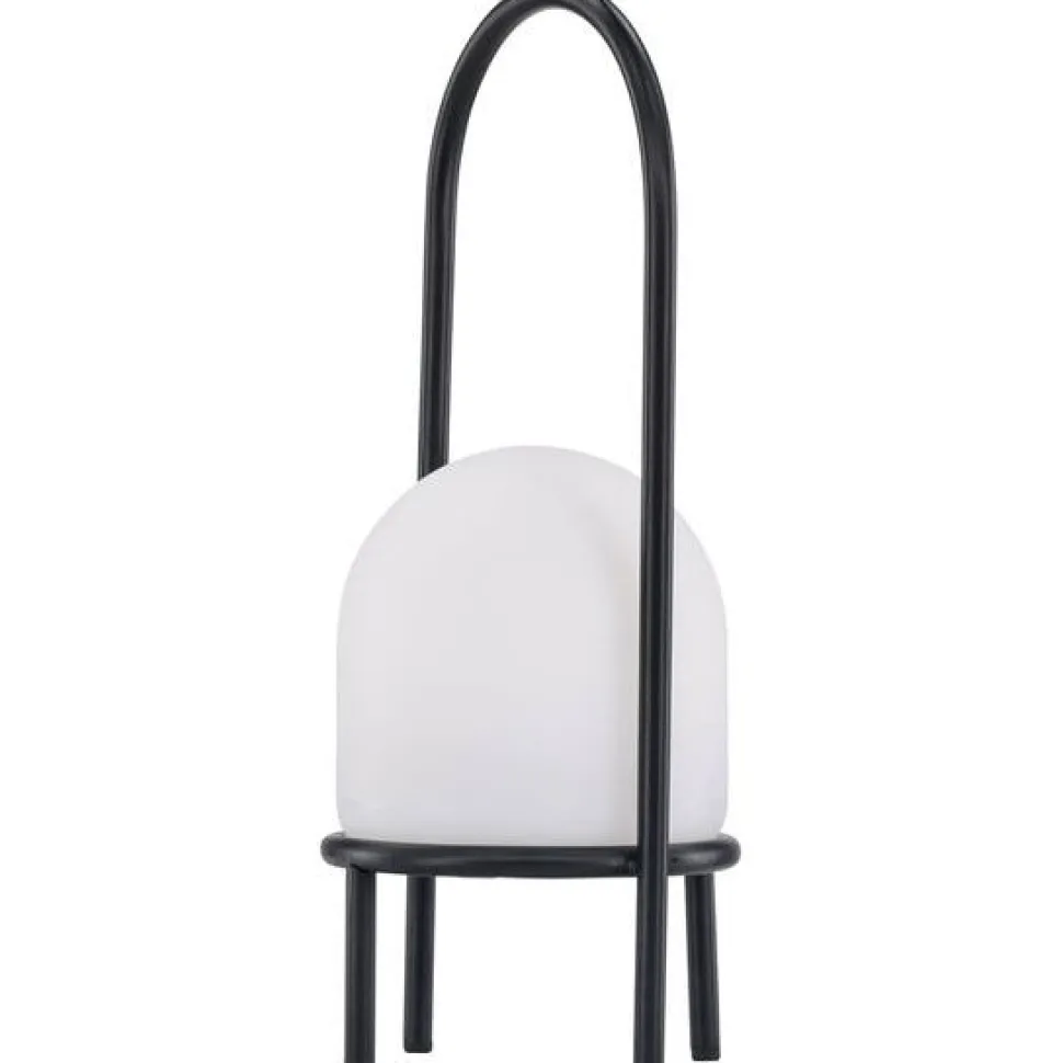 Ladattava pöytävalaisin Venture Home Colie, sisä- ja ulkokäyttöön, ø19x43cm, musta/valkoinen