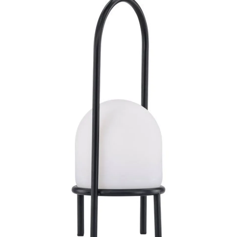Ladattava pöytävalaisin Venture Home Colie, sisä- ja ulkokäyttöön, ø19x43cm, musta/valkoinen