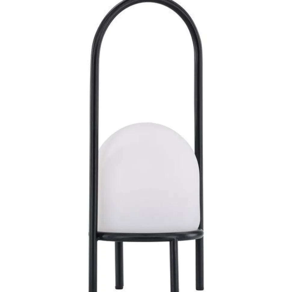 Ladattava pöytävalaisin Venture Home Colie, sisä- ja ulkokäyttöön, ø19x43cm, musta/valkoinen