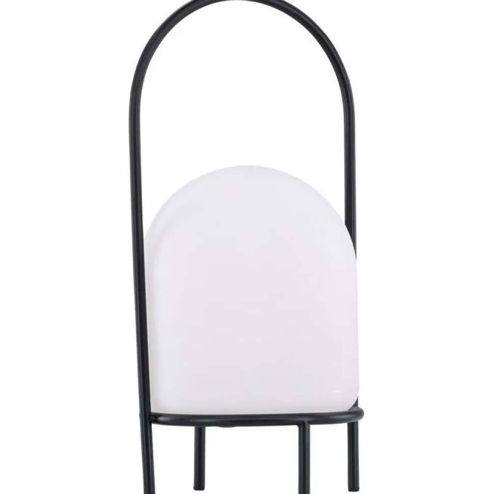 Ladattava pöytävalaisin Venture Home Colie, sisä- ja ulkokäyttöön, ø19x43cm, musta/valkoinen
