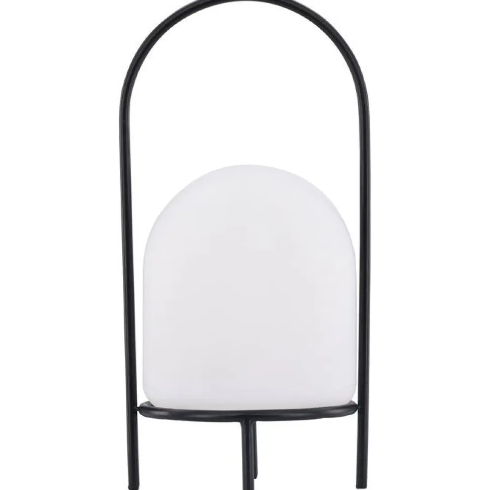 Ladattava pöytävalaisin Venture Home Colie, sisä- ja ulkokäyttöön, ø19x43cm, musta/valkoinen