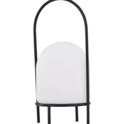 Ladattava pöytävalaisin Venture Home Colie, sisä- ja ulkokäyttöön, ø19x43cm, musta/valkoinen