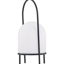 Ladattava pöytävalaisin Venture Home Colie, sisä- ja ulkokäyttöön, ø19x43cm, musta/valkoinen
