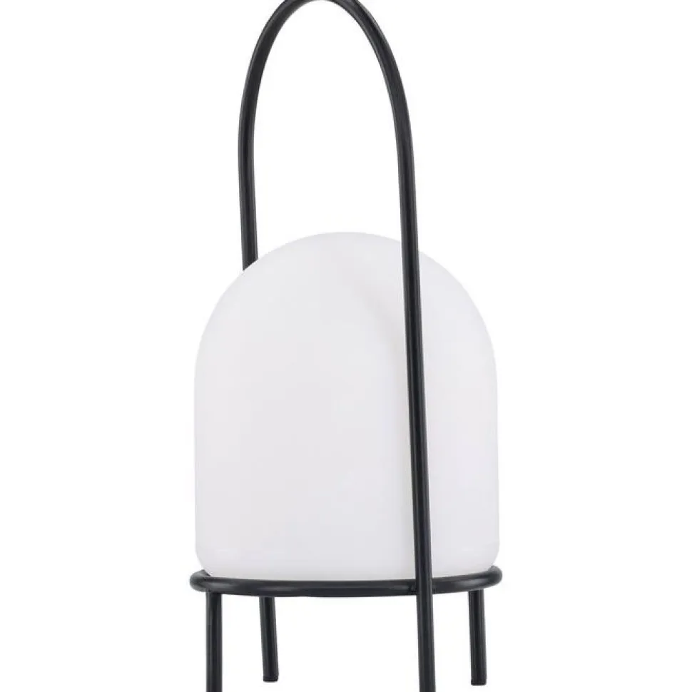 Ladattava pöytävalaisin Venture Home Colie, sisä- ja ulkokäyttöön, ø19x43cm, musta/valkoinen