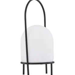 Ladattava pöytävalaisin Venture Home Colie, sisä- ja ulkokäyttöön, ø19x43cm, musta/valkoinen