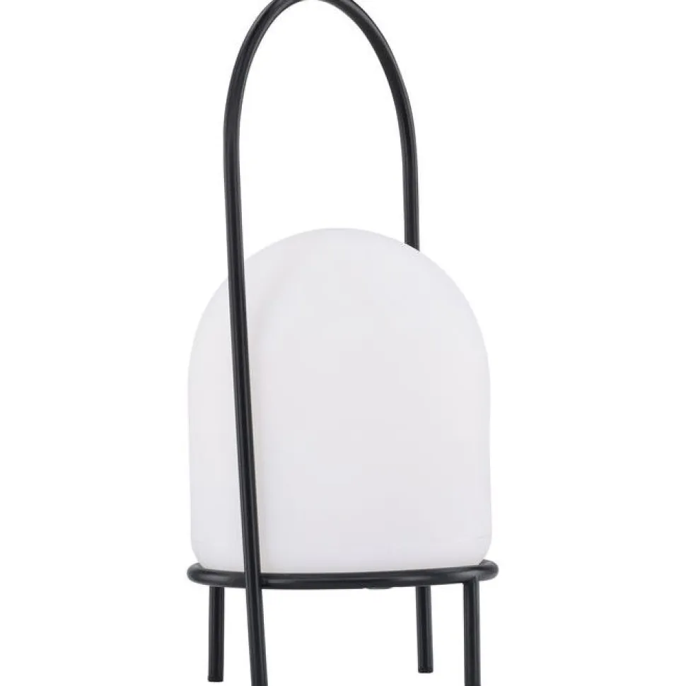 Ladattava pöytävalaisin Venture Home Colie, sisä- ja ulkokäyttöön, ø19x43cm, musta/valkoinen
