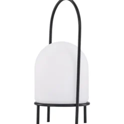 Ladattava pöytävalaisin Venture Home Colie, sisä- ja ulkokäyttöön, ø19x43cm, musta/valkoinen