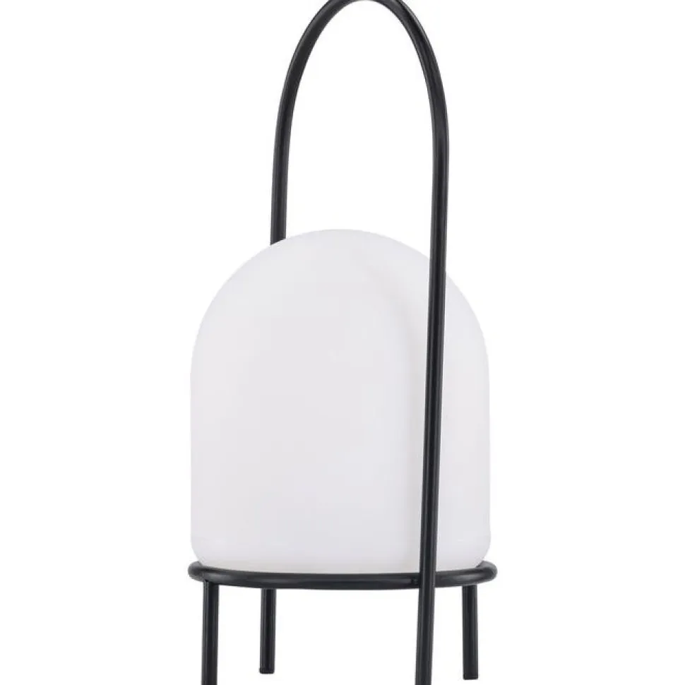 Ladattava pöytävalaisin Venture Home Colie, sisä- ja ulkokäyttöön, ø19x43cm, musta/valkoinen