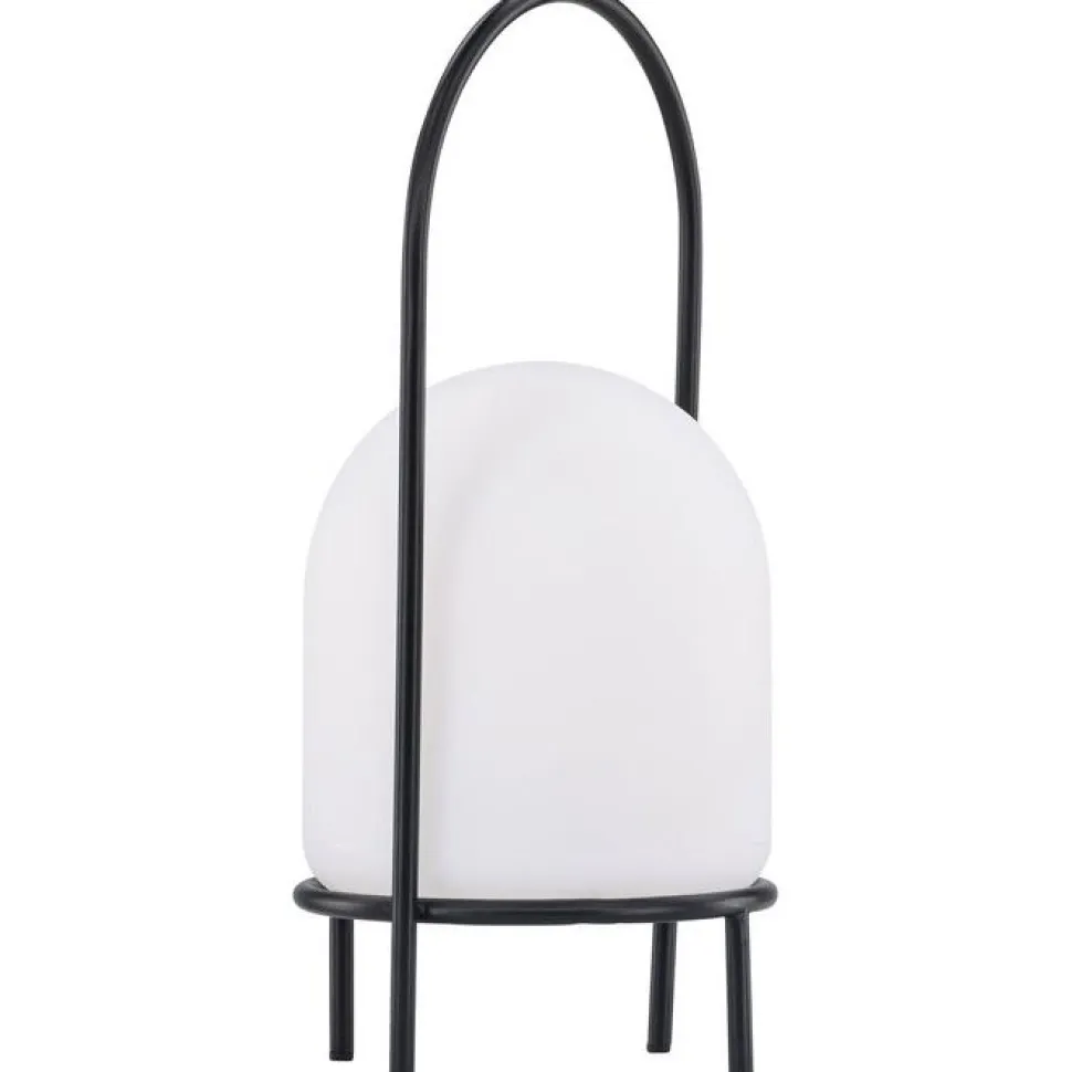 Ladattava pöytävalaisin Venture Home Colie, sisä- ja ulkokäyttöön, ø19x43cm, musta/valkoinen