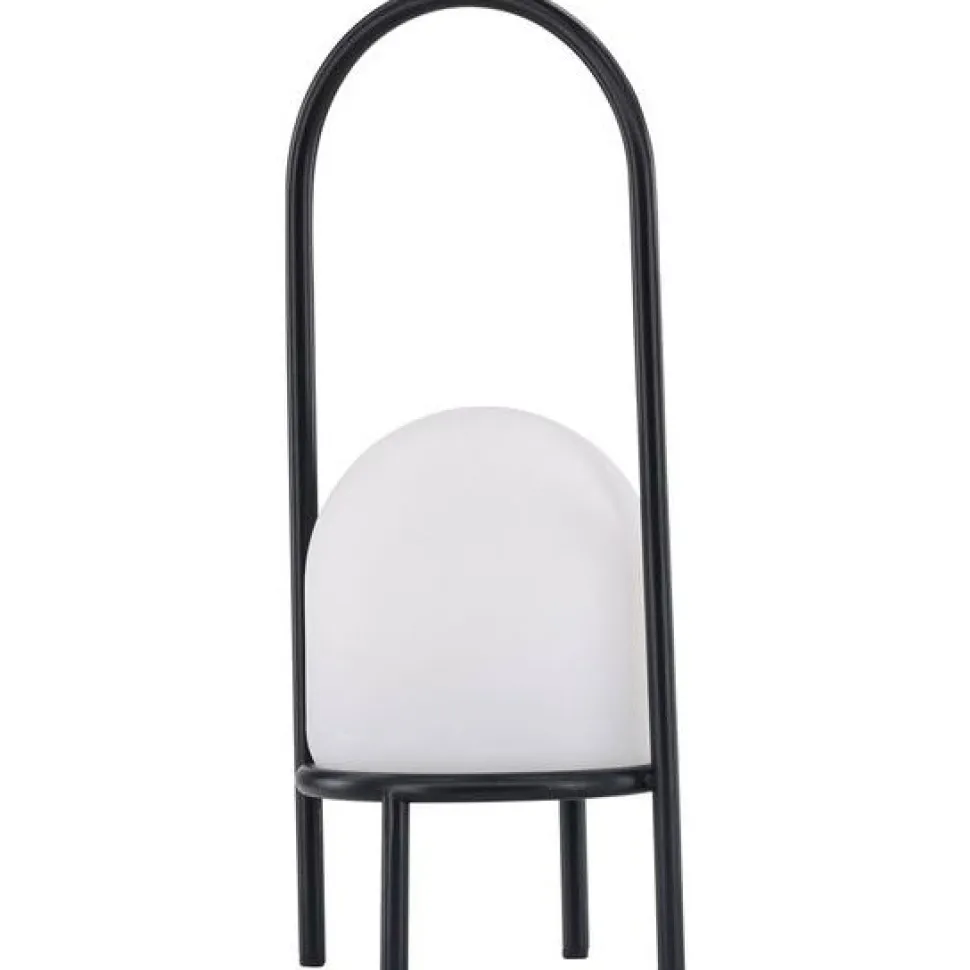 Ladattava pöytävalaisin Venture Home Colie, sisä- ja ulkokäyttöön, ø19x43cm, musta/valkoinen