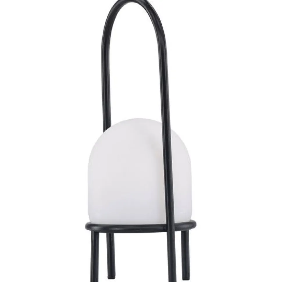 Ladattava pöytävalaisin Venture Home Colie, sisä- ja ulkokäyttöön, ø19x43cm, musta/valkoinen