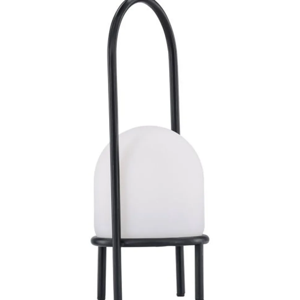 Ladattava pöytävalaisin Venture Home Colie, sisä- ja ulkokäyttöön, ø19x43cm, musta/valkoinen