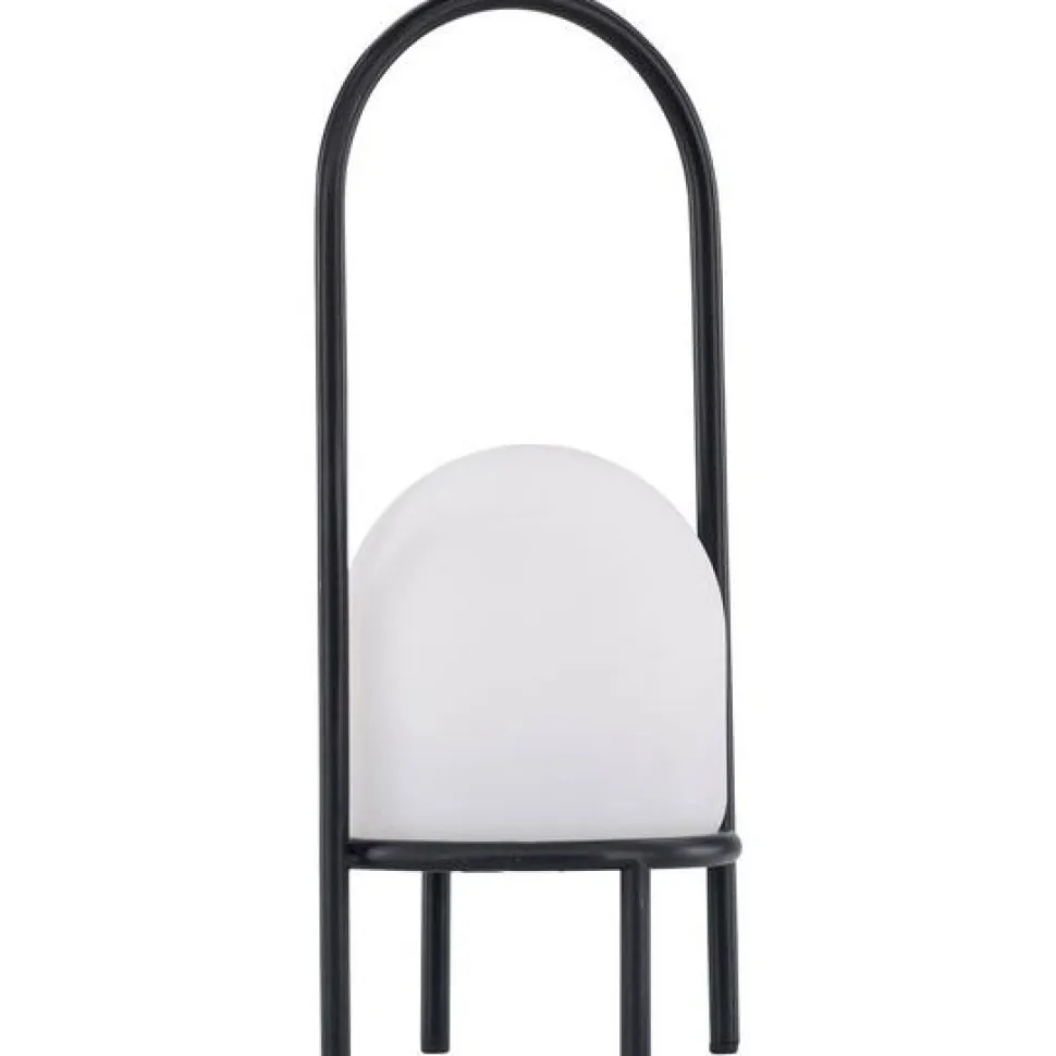 Ladattava pöytävalaisin Venture Home Colie, sisä- ja ulkokäyttöön, ø19x43cm, musta/valkoinen