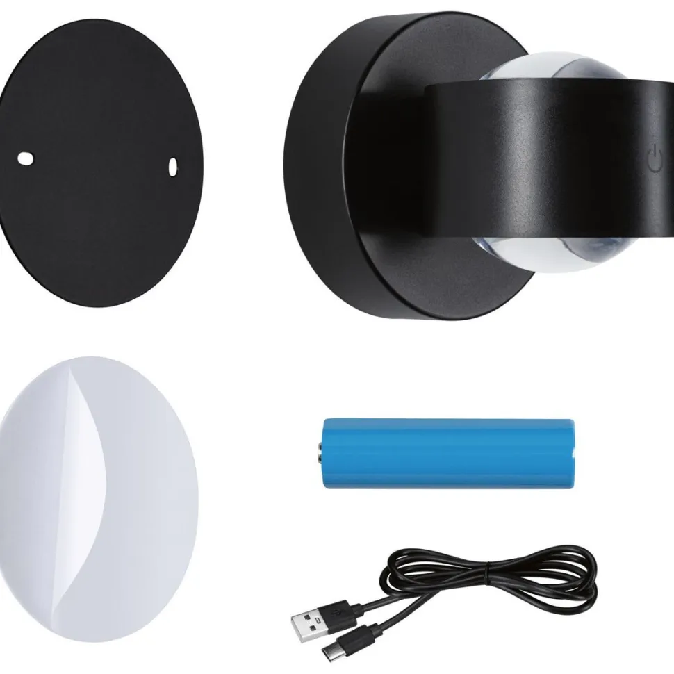 Ladattava seinävalaisin Paulmann Zorik LED IP44 100mm 2700K 2x1.1W, himmennettävä