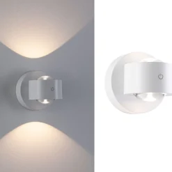 Ladattava seinävalaisin Paulmann Zorik LED IP44 100mm 2700K 2x1.1W, himmennettävä