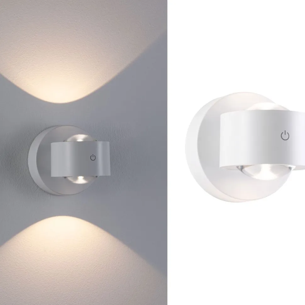 Ladattava seinävalaisin Paulmann Zorik LED IP44 100mm 2700K 2x1.1W, himmennettävä