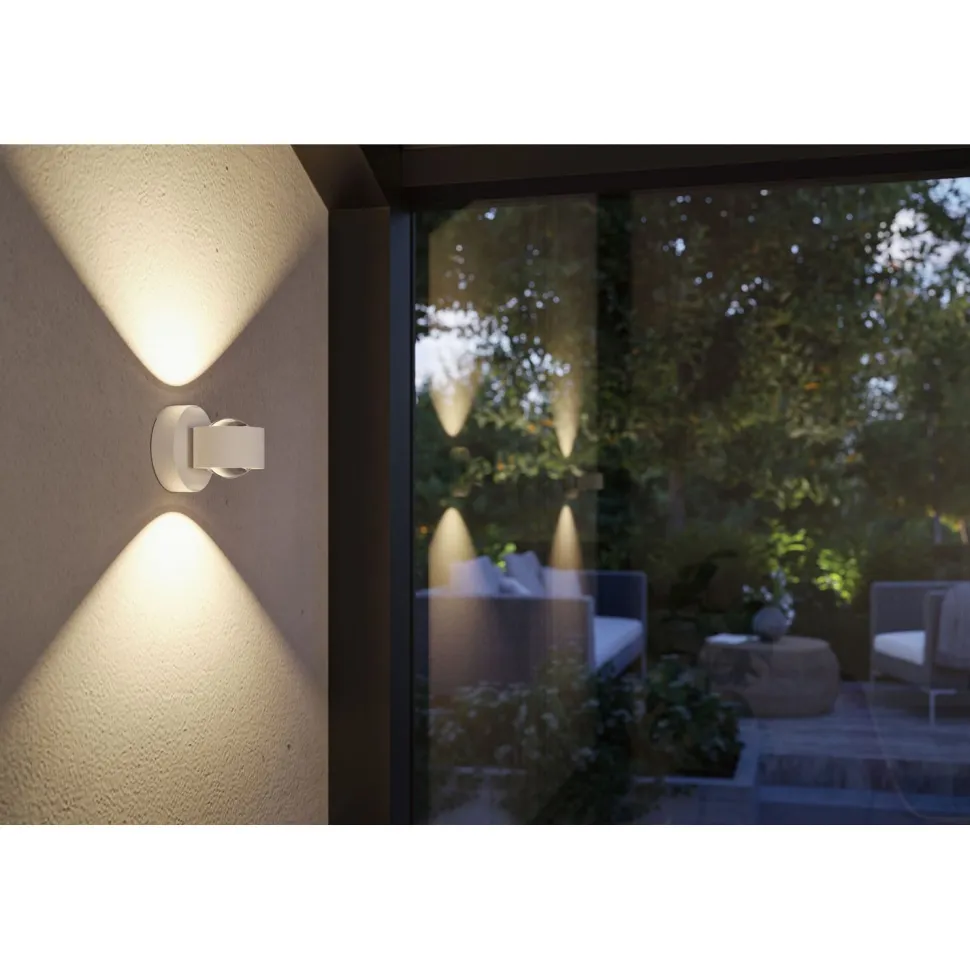 Ladattava seinävalaisin Paulmann Zorik LED IP44 100mm 2700K 2x1.1W, himmennettävä
