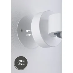 Ladattava seinävalaisin Paulmann Zorik LED IP44 100mm 2700K 2x1.1W, himmennettävä